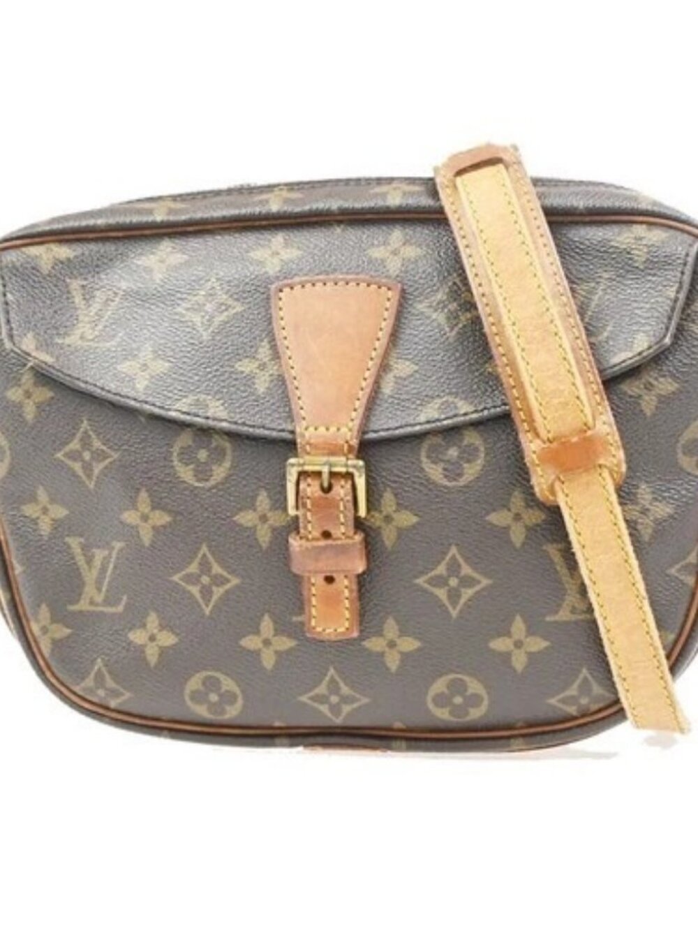 LOUIS VUITTON Jeune Fille MM Shoulder Bag Monogram Leather Brown M51226 34KD772